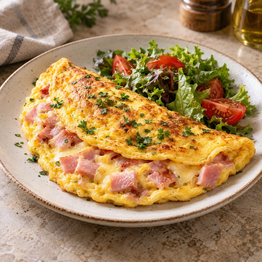 Omletă cu șuncă